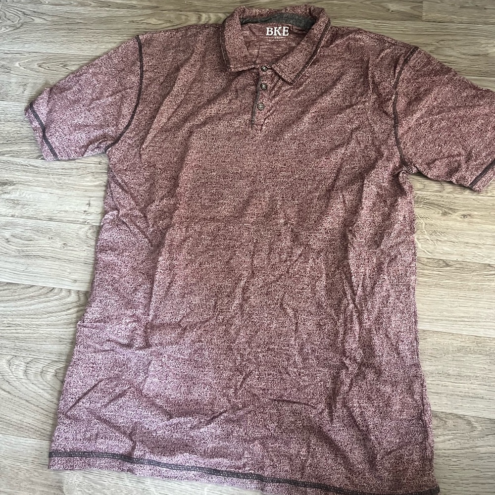 BKE Men's Burgundy Polo Shirt